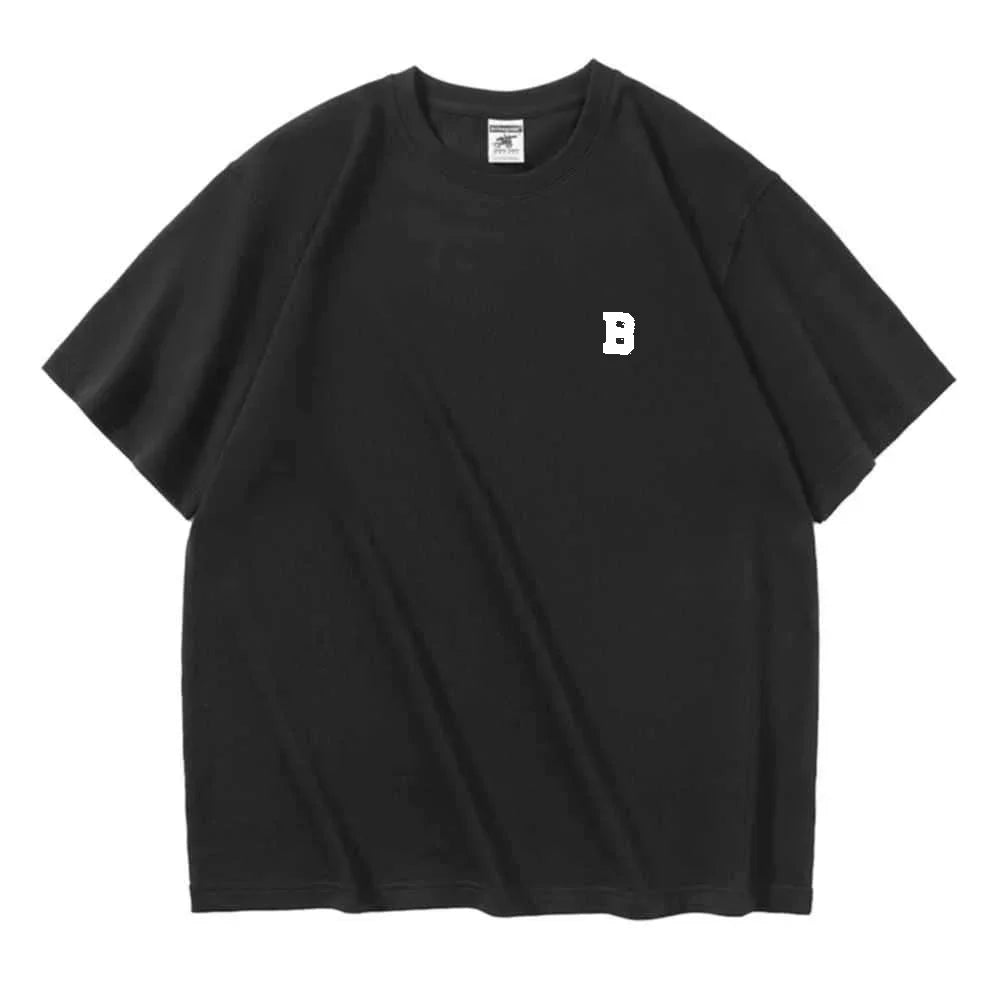100% Cotton New Summer Mens T Shirt Solid T Shirt Mens Oversized Five Half Short Sleeve Casual Cotton Mens Streetwear Top Tees