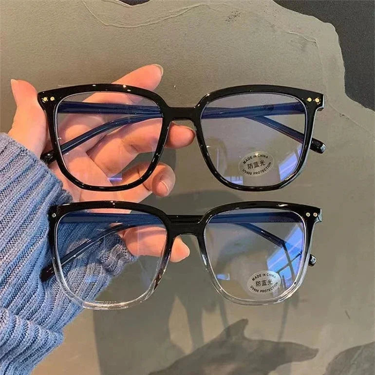 2024 Oversized Transparent Frame Myopia Glasses Women Men Anti-Blue Light Square Eyewear Optical Spectacle Eyeglasses 0 to -600